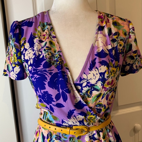 Charles Henry Faux Wrap Dress - Picture 2 of 6